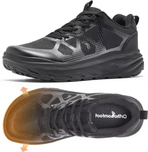 Men's Orthopedic Diabetic Wide Running Shoes: Comfortable Casual Arch Support Plantar Fasciitis Sports Sneakers, High Arch Swollen Outdoor Work Tennis Walking Shoes for Foot and Heel Pain Relief
