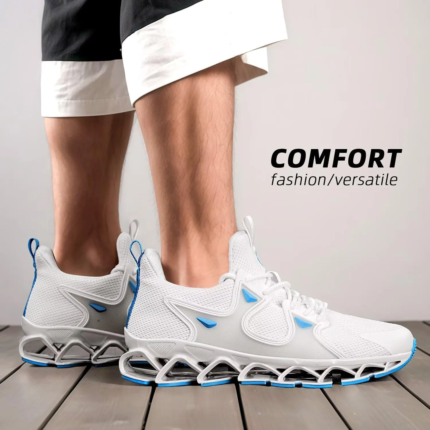 Mens Running Shoes Blade Fashion Sneakers Casual Slip on Tennis Walking Athletic Sport Trainers Zapatillas para Hombre