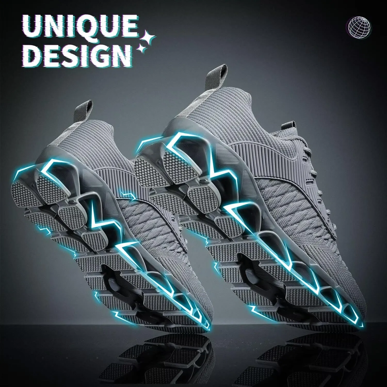 Men's Running Shoes Blade Tennis Walking Casual Fashion Sneakers Breathable Non Slip Gym Sports Work Athletic Trainers