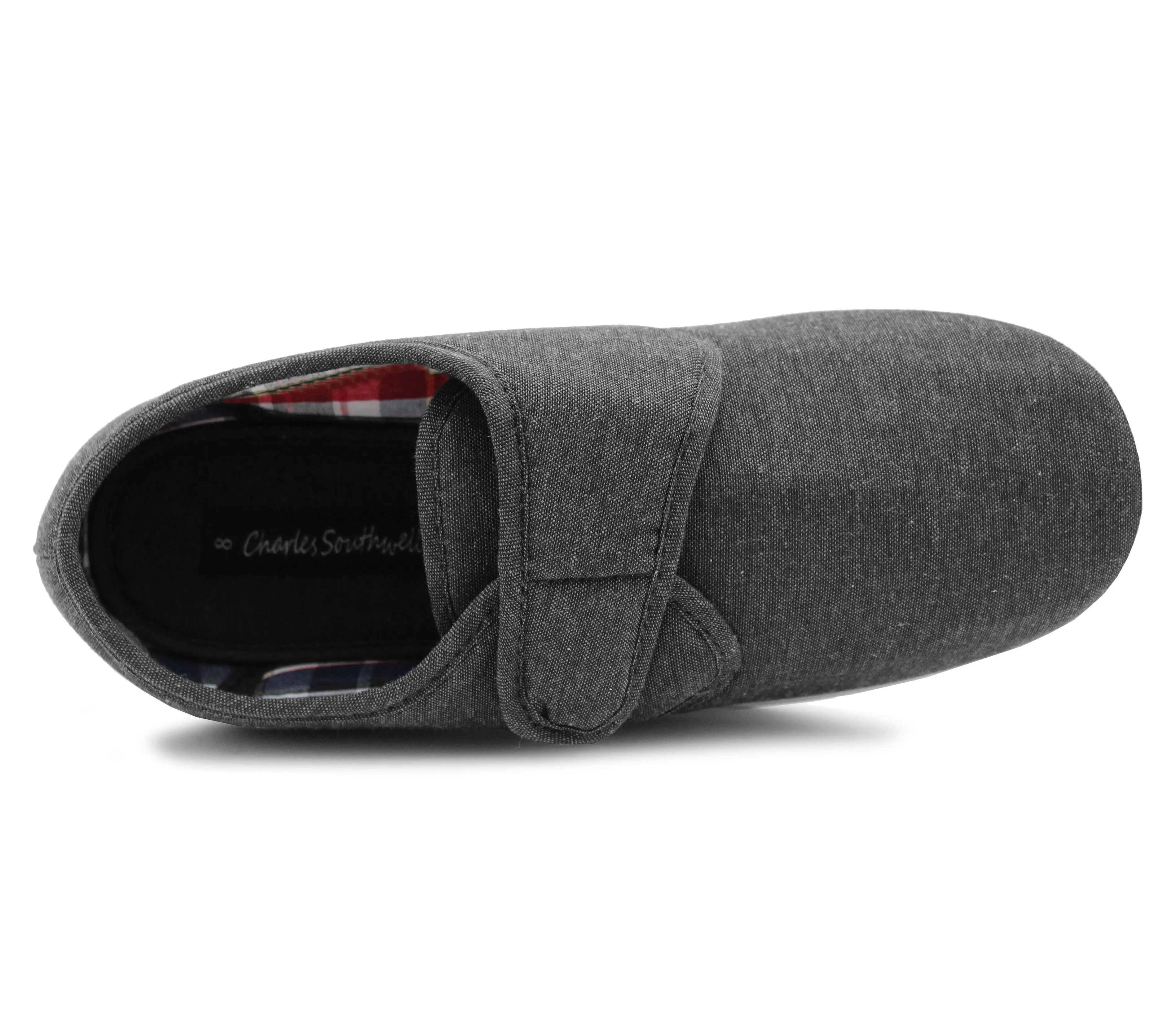 Mens Touch Fasten Casual Grey Canvas Trainer Pumps Flat Driving Loafers Shoes