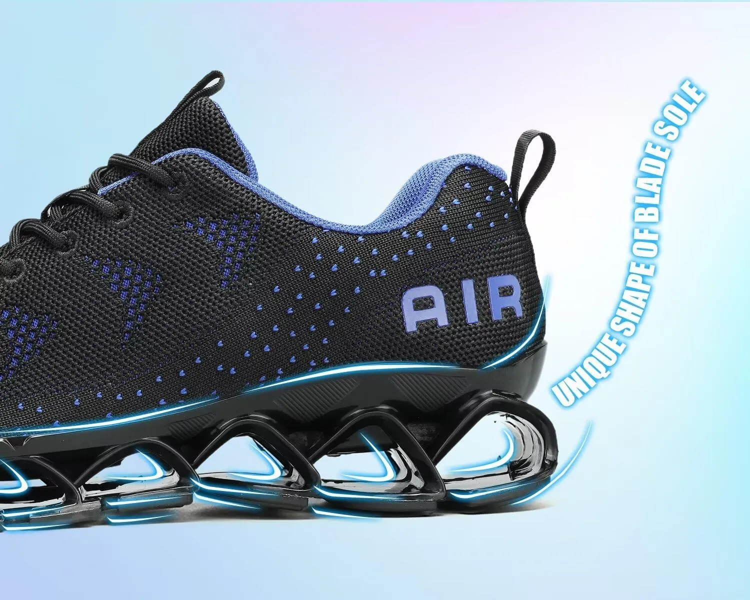 Mens Walking Shoes Blade Non Slip Fashion Sneakers Breathable Mesh Soft Sole Casual Athletic Running Sport Shoes