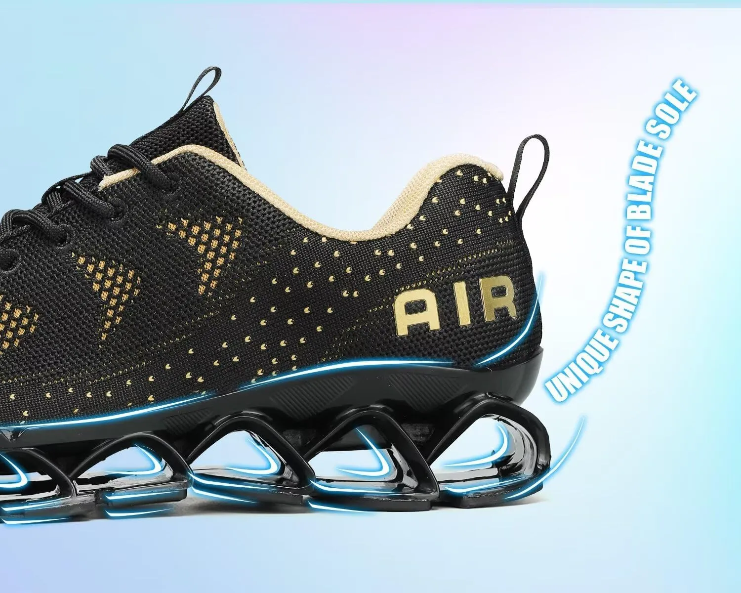 Mens Walking Shoes Blade Non Slip Fashion Sneakers Breathable Mesh Soft Sole Casual Athletic Running Sport Shoes