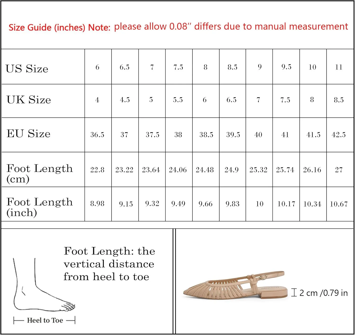Modatope Slingback Flats for Women Pointed Toe Ballet Flats Classic Low Heel Sandals Dress Shoes