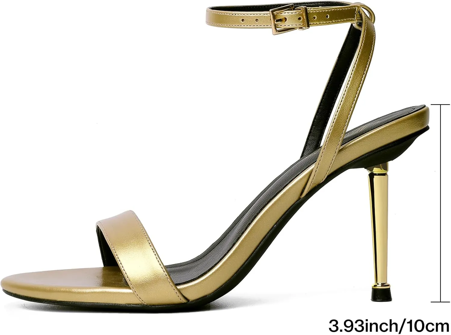 Mostrin Strappy Heels for Women Ankle Strap Lace Up Pointed Open Toe Heels Stiletto High Heeled Sandals for Prom, Party, Daily