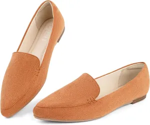 MUSSHOE Loafers for Women Comfortable Pointed Toe Memory Foam Women's Loafers