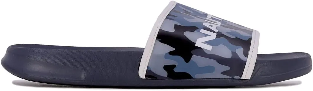 Nautica Women's Athletic Slide Sandals - Comfort Slip-On Shower Shoes, Quick-Dry Beach Sandals, Non-Slip Boat Slides for Pool & Casual Wear
