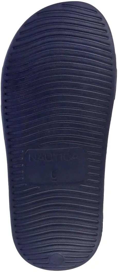 Nautica Women's Athletic Slide Sandals - Comfort Slip-On Shower Shoes, Quick-Dry Beach Sandals, Non-Slip Boat Slides for Pool & Casual Wear