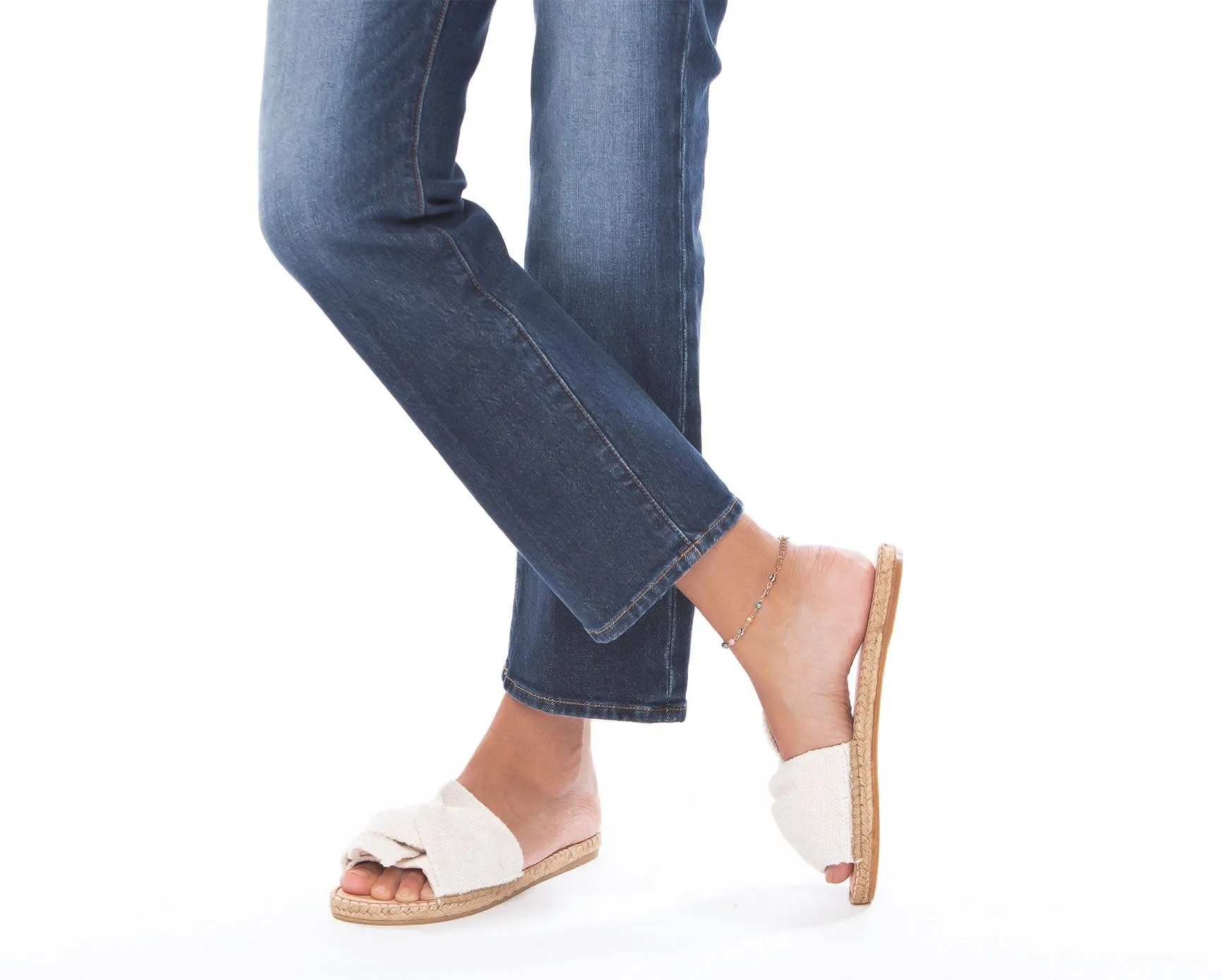 New-year sale Cream Fast response time - Flat Yucatan Sandals - Knot with