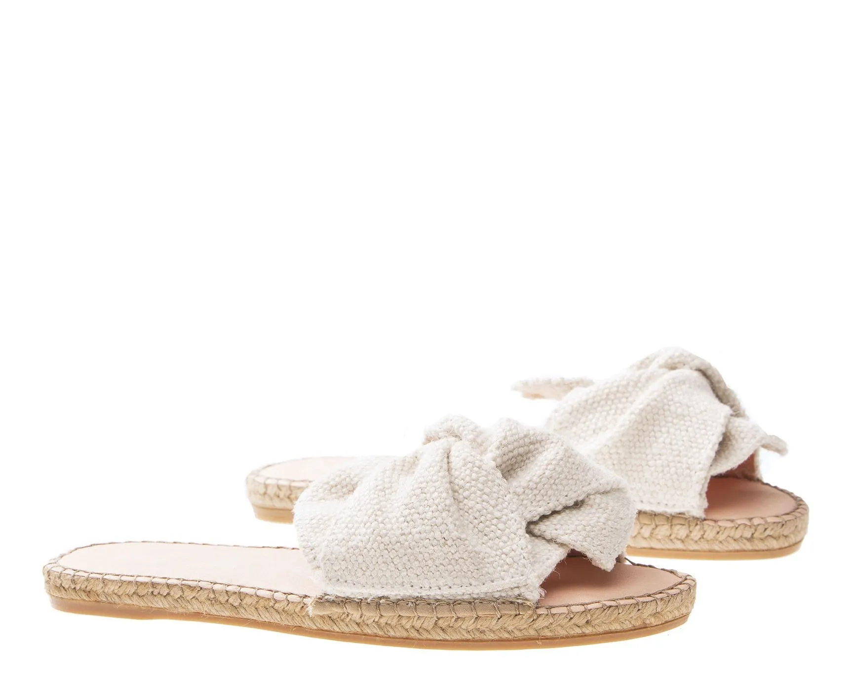 New-year sale Cream Fast response time - Flat Yucatan Sandals - Knot with