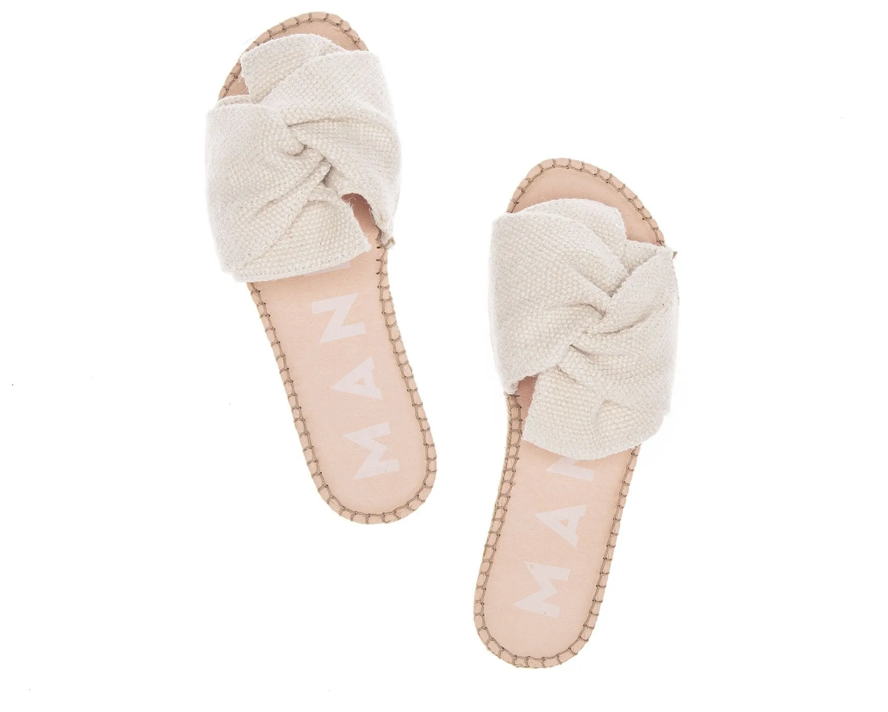 New-year sale Cream Fast response time - Flat Yucatan Sandals - Knot with