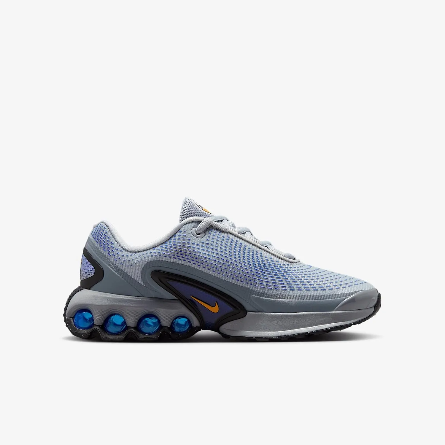 Nike Air Max Dn Big Kids' Shoes (FB8987-013, Wolf Grey/Hyper Royal/Metallic Silver/Bright Ceramic)