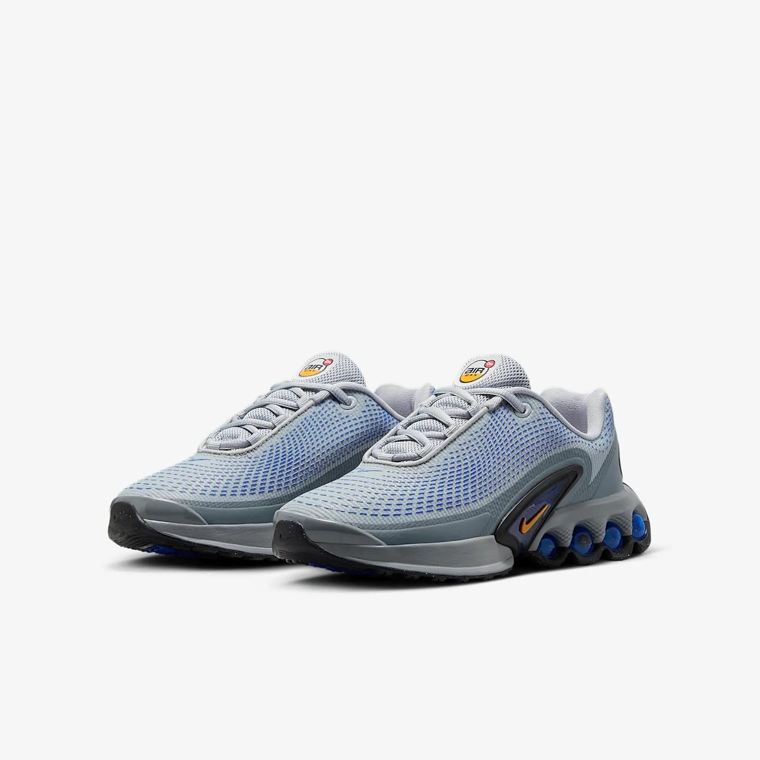Nike Air Max Dn Big Kids' Shoes (FB8987-013, Wolf Grey/Hyper Royal/Metallic Silver/Bright Ceramic)