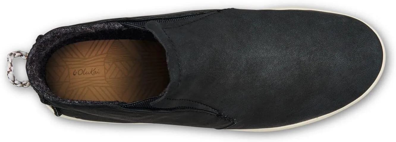 OLUKAI Hawai'iloa Manu Hope Women's Booties, Soft & Comfortable Waterproof Full-Grain Leather, Elastic Gore Panels for Customized Fit & Wet Grip Rubber Soles