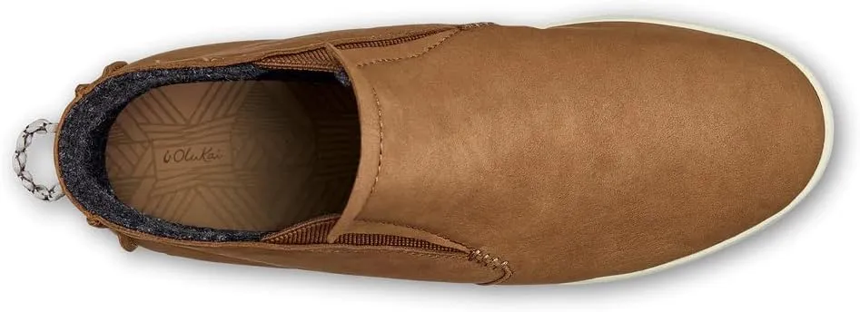 OLUKAI Hawai'iloa Manu Hope Women's Booties, Soft & Comfortable Waterproof Full-Grain Leather, Elastic Gore Panels for Customized Fit & Wet Grip Rubber Soles