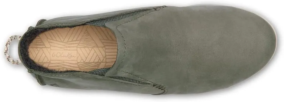 OLUKAI Hawai'iloa Manu Hope Women's Booties, Soft & Comfortable Waterproof Full-Grain Leather, Elastic Gore Panels for Customized Fit & Wet Grip Rubber Soles