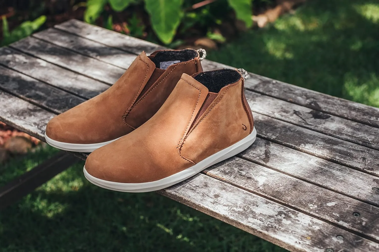OLUKAI Hawai'iloa Manu Hope Women's Booties, Soft & Comfortable Waterproof Full-Grain Leather, Elastic Gore Panels for Customized Fit & Wet Grip Rubber Soles