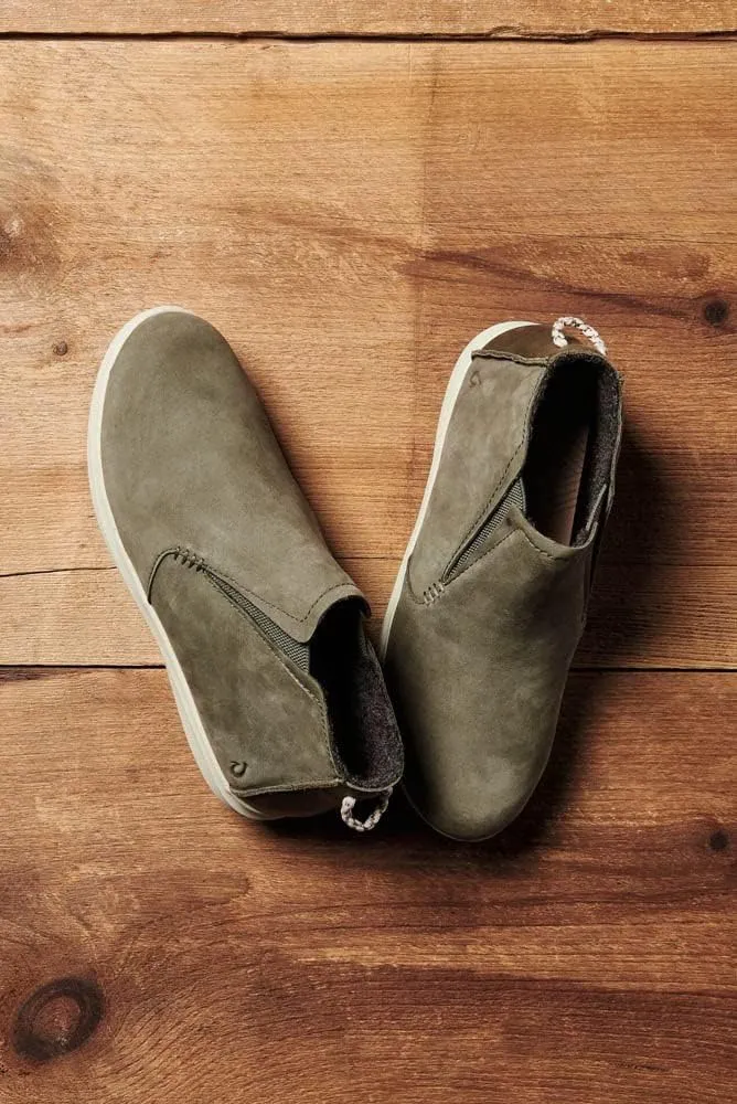 OLUKAI Hawai'iloa Manu Hope Women's Booties, Soft & Comfortable Waterproof Full-Grain Leather, Elastic Gore Panels for Customized Fit & Wet Grip Rubber Soles