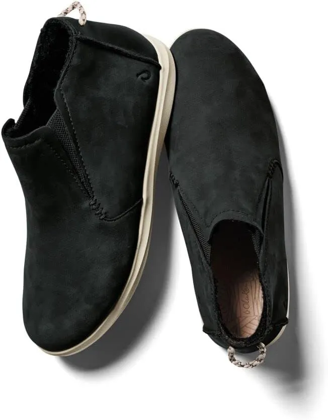 OLUKAI Hawai'iloa Manu Hope Women's Booties, Soft & Comfortable Waterproof Full-Grain Leather, Elastic Gore Panels for Customized Fit & Wet Grip Rubber Soles