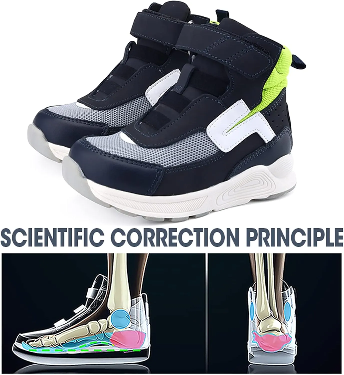 Orthopedic Shoes for Toddlers and Kids,Arch and Ankle Support Sneakers for Girls & Boys' Flat Feet and Foot Varus/Valgus