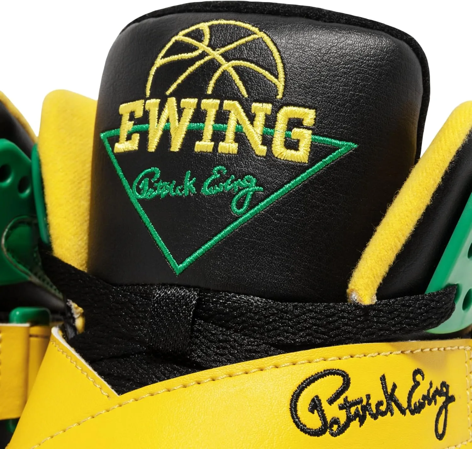 PATRICK EWING Athletics ROGUE Jamaica Sneakers - Limited Edition Black/Green/Yellow Athletic Shoes