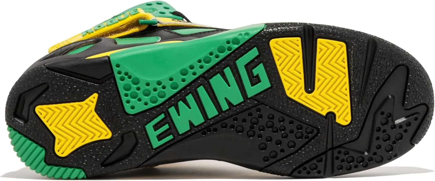 PATRICK EWING Athletics ROGUE Jamaica Sneakers - Limited Edition Black/Green/Yellow Athletic Shoes