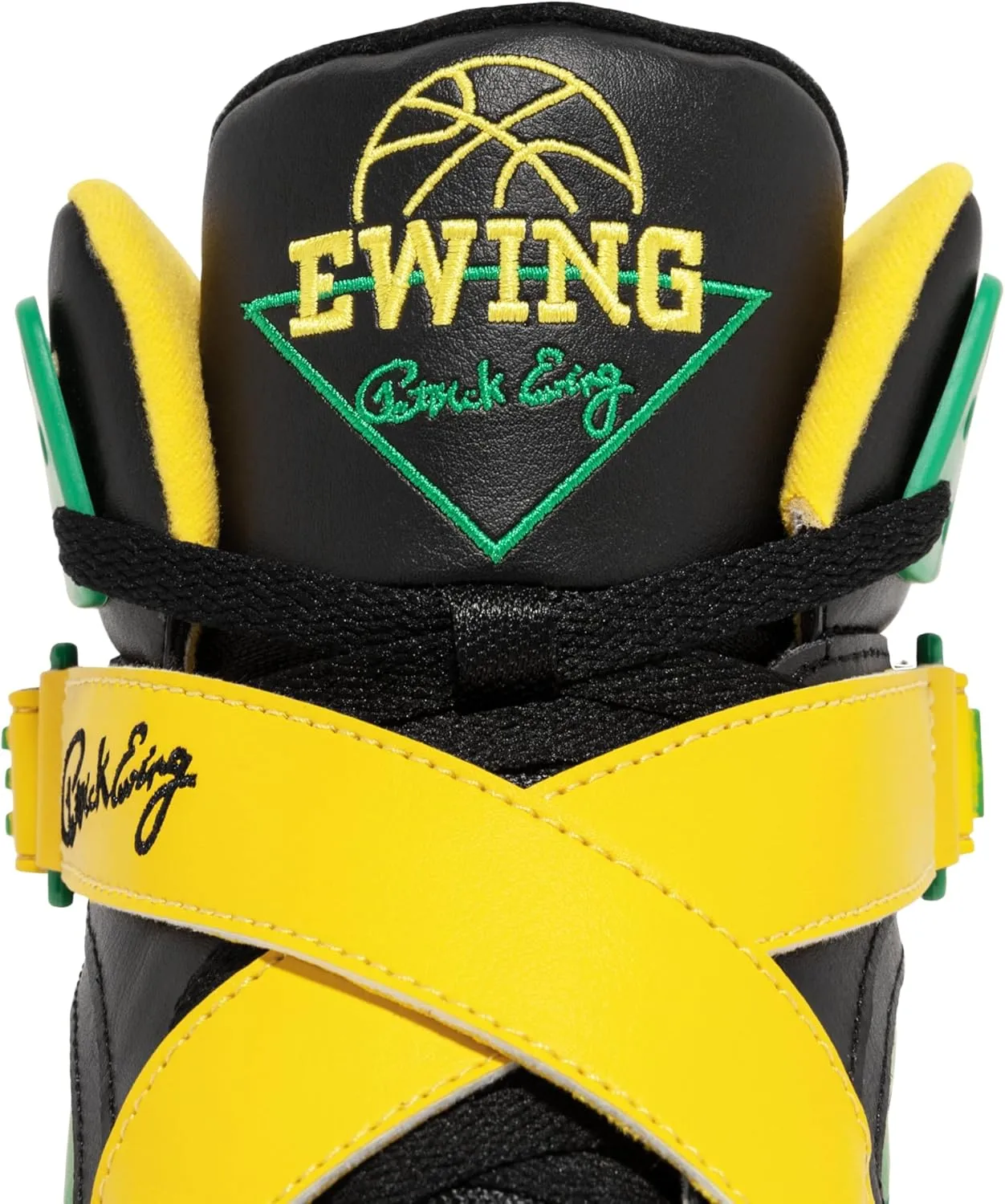PATRICK EWING Athletics ROGUE Jamaica Sneakers - Limited Edition Black/Green/Yellow Athletic Shoes
