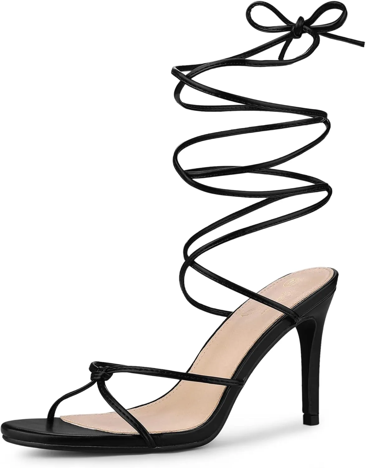 Perphy Lace Up Slingback Strappy Stiletto Heels Sandals for Women