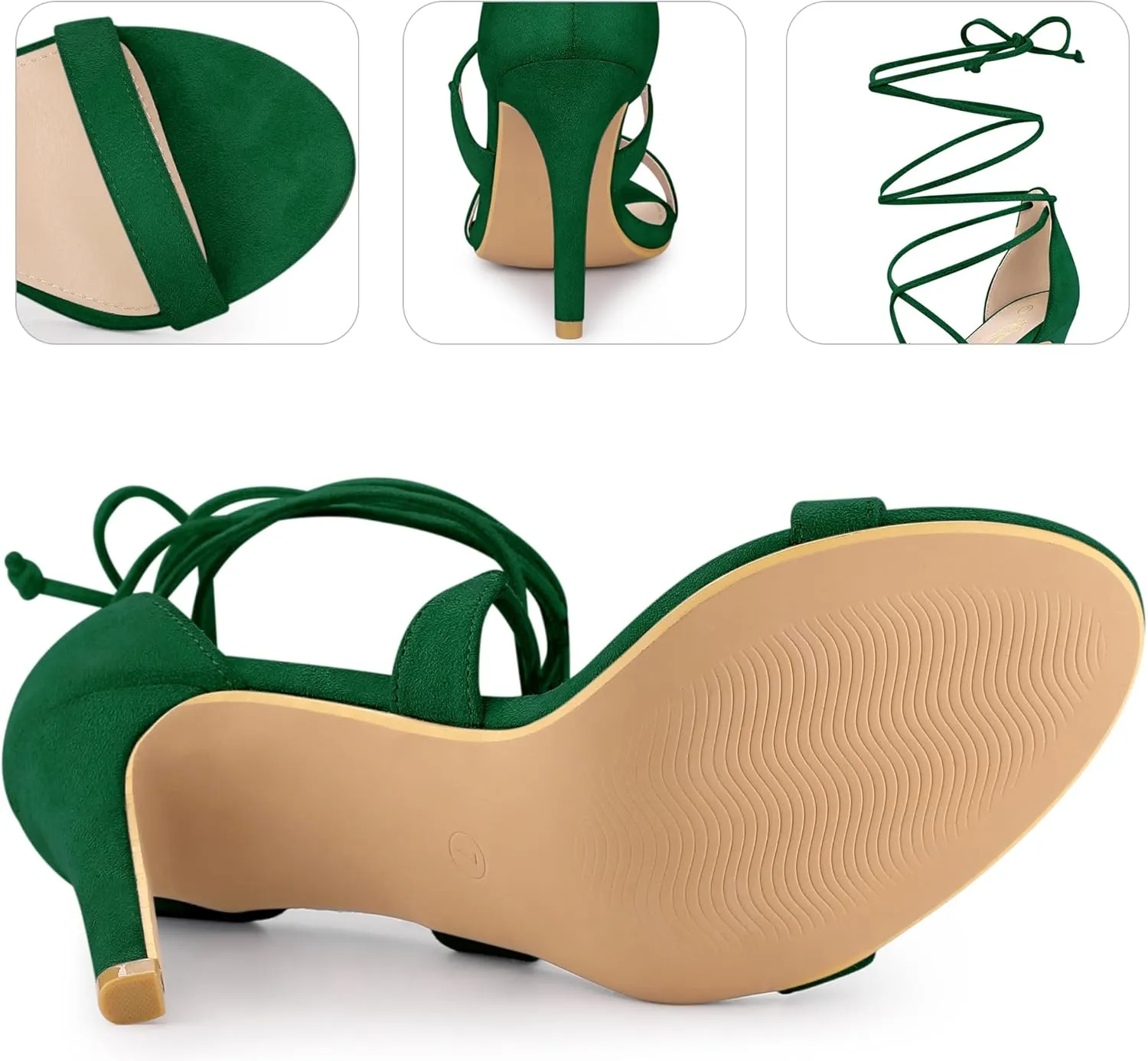 Perphy Strappy Stiletto High Heels Lace Up Sandals for Women