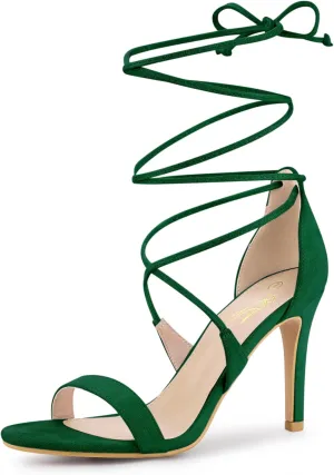 Perphy Strappy Stiletto High Heels Lace Up Sandals for Women