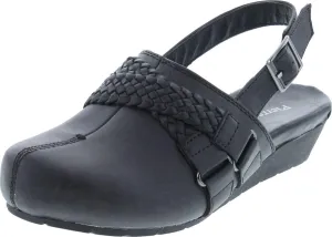 Pierre Dumas Women's Lexy-3 Vegan Leather Braided Accents Adjustable Strap Clogs