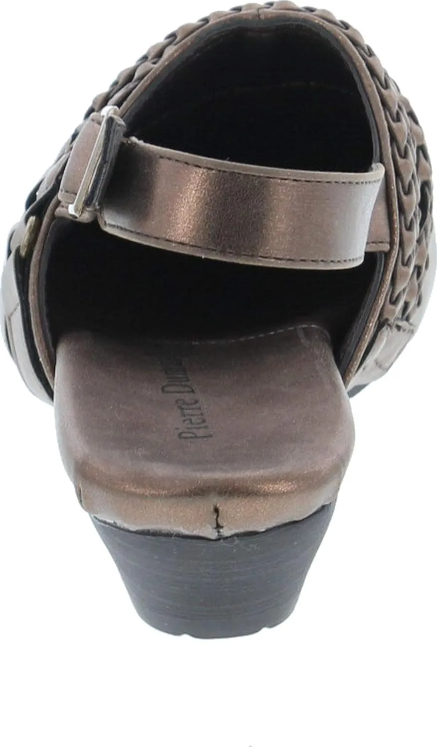 Pierre Dumas Women's Lexy-3 Vegan Leather Braided Accents Adjustable Strap Clogs