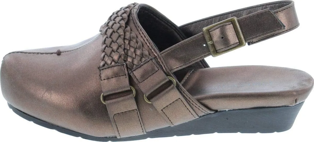 Pierre Dumas Women's Lexy-3 Vegan Leather Braided Accents Adjustable Strap Clogs