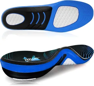 Plantar Fasciitis Relief Shoe Insoles [1-Pair], Arch Support Insoles, Running Athletic Gel Shoe Inserts, Orthotic Insoles for Arch Pain [Trim to Fit: Men 10-14/Women 11-15]
