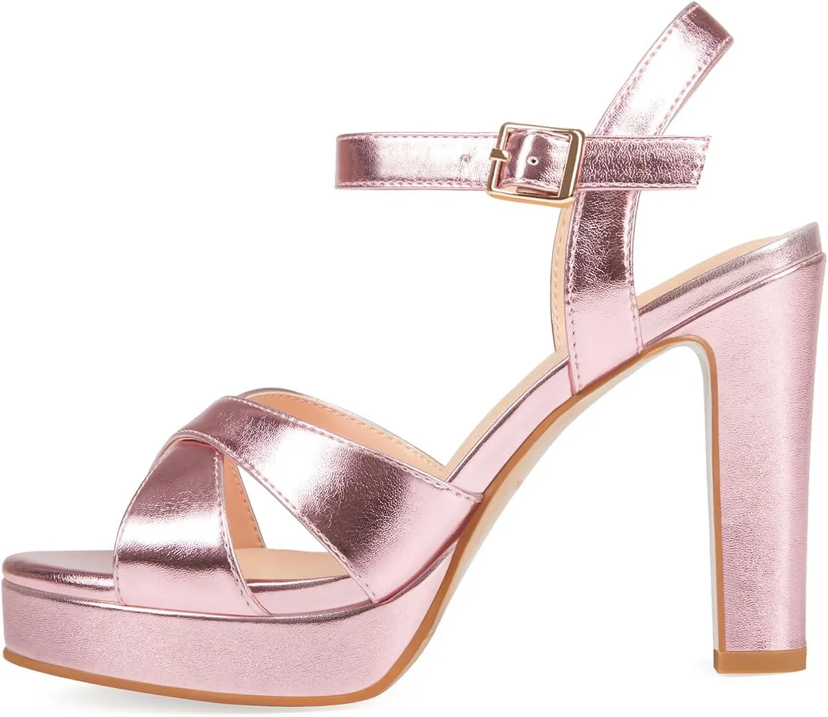 Platform High Heels for Women Strappy Chunky Heels Sandals for Women Open Toe Block Heeled Sandals with Ankle Strap Summer Dress Shoes
