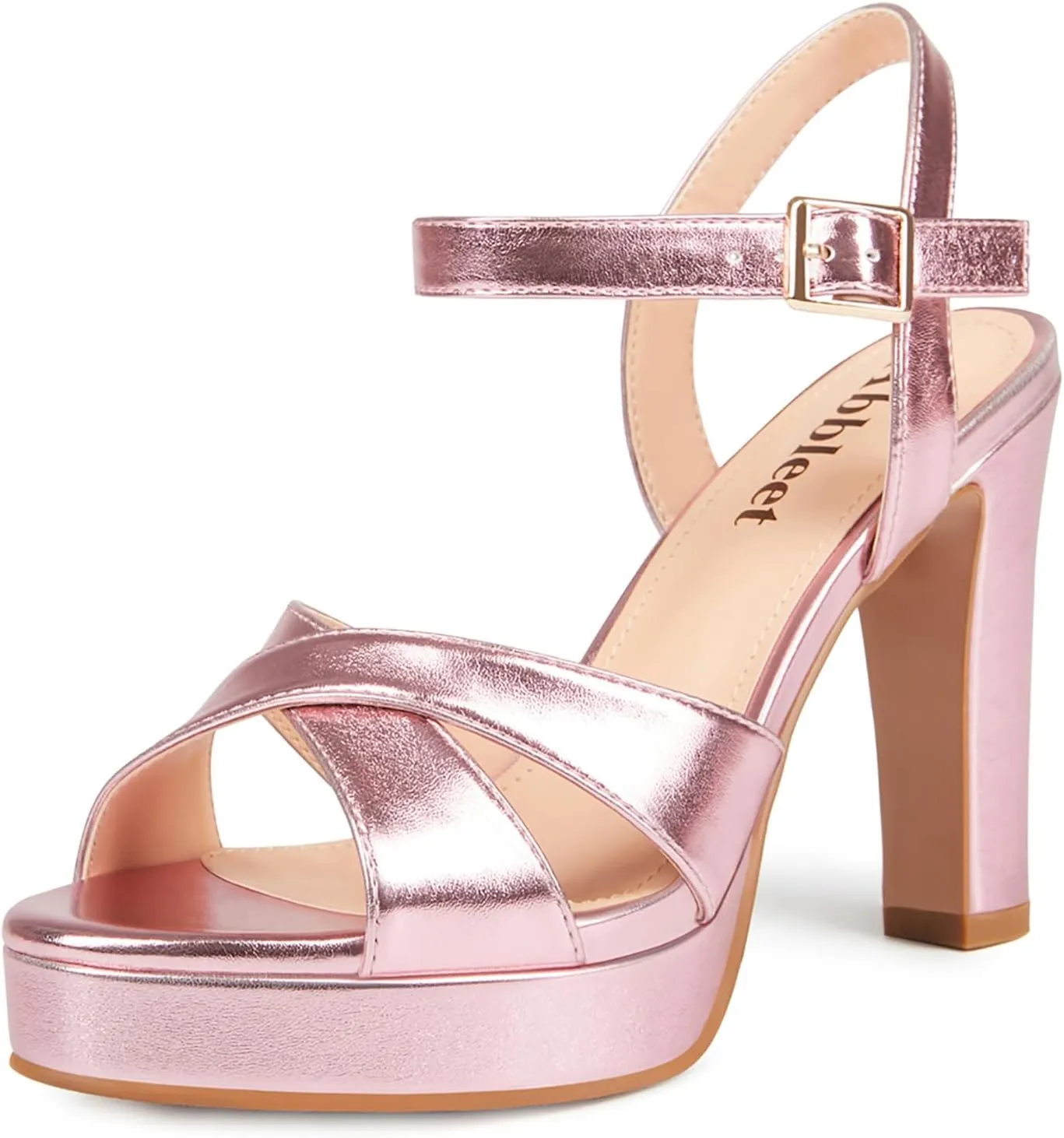 Platform High Heels for Women Strappy Chunky Heels Sandals for Women Open Toe Block Heeled Sandals with Ankle Strap Summer Dress Shoes