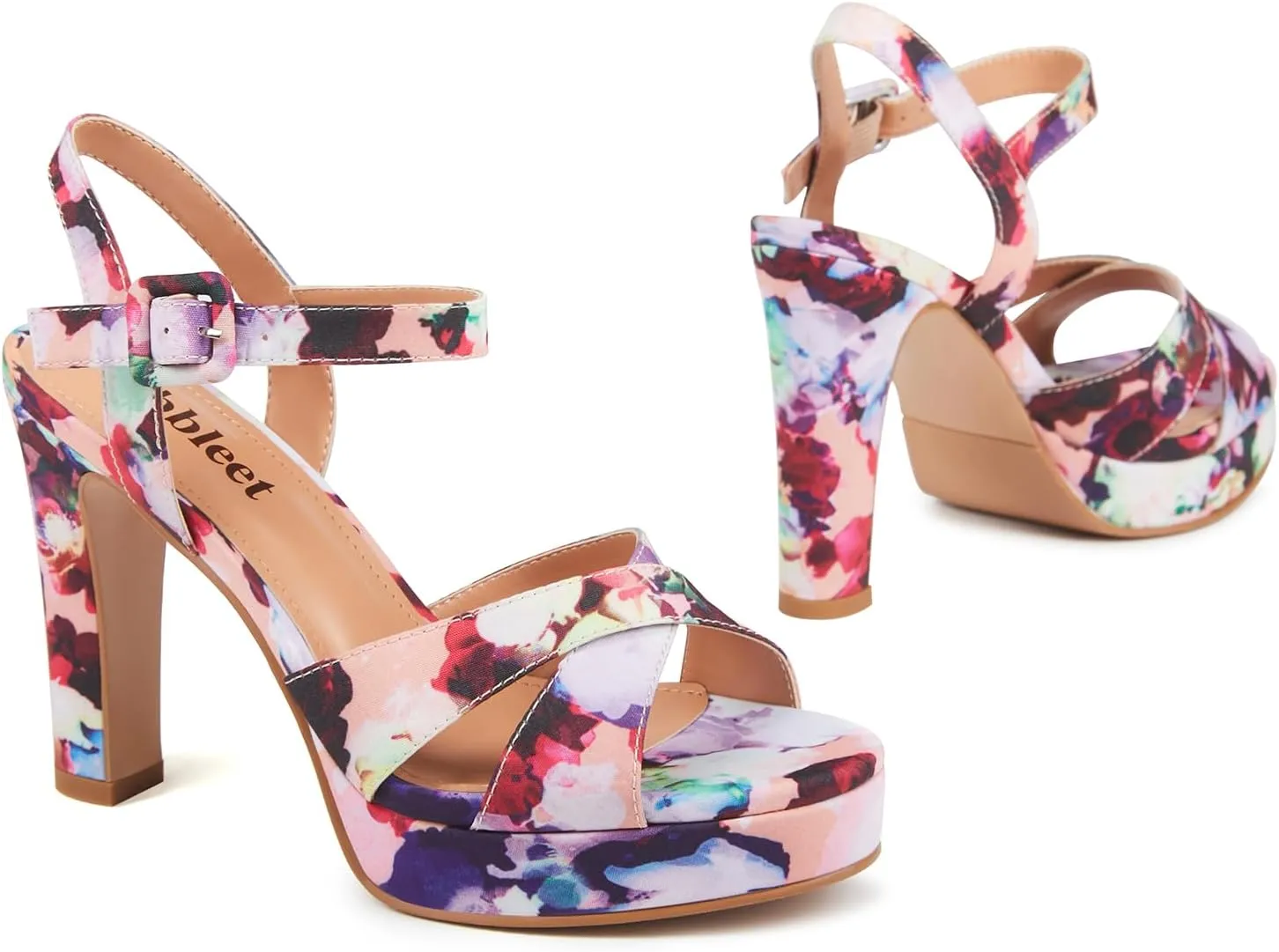 Platform High Heels for Women Strappy Chunky Heels Sandals for Women Open Toe Block Heeled Sandals with Ankle Strap Summer Dress Shoes