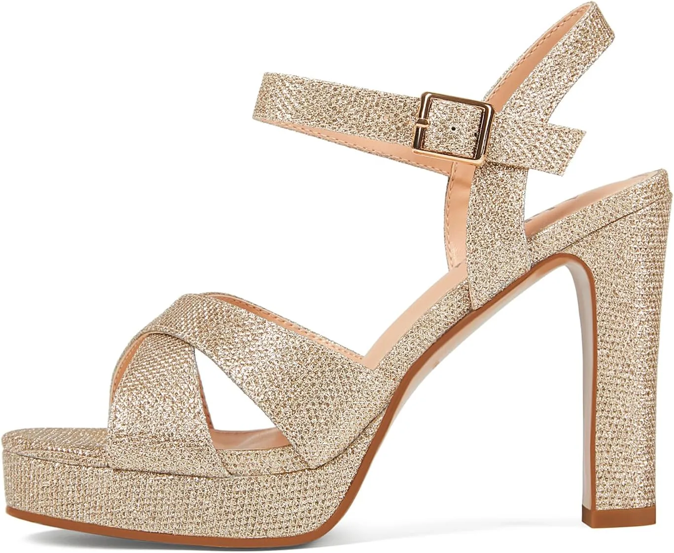 Platform High Heels for Women Strappy Chunky Heels Sandals for Women Open Toe Block Heeled Sandals with Ankle Strap Summer Dress Shoes