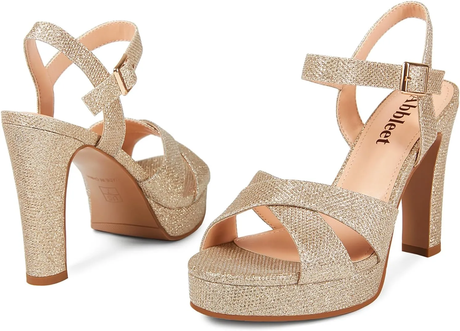Platform High Heels for Women Strappy Chunky Heels Sandals for Women Open Toe Block Heeled Sandals with Ankle Strap Summer Dress Shoes