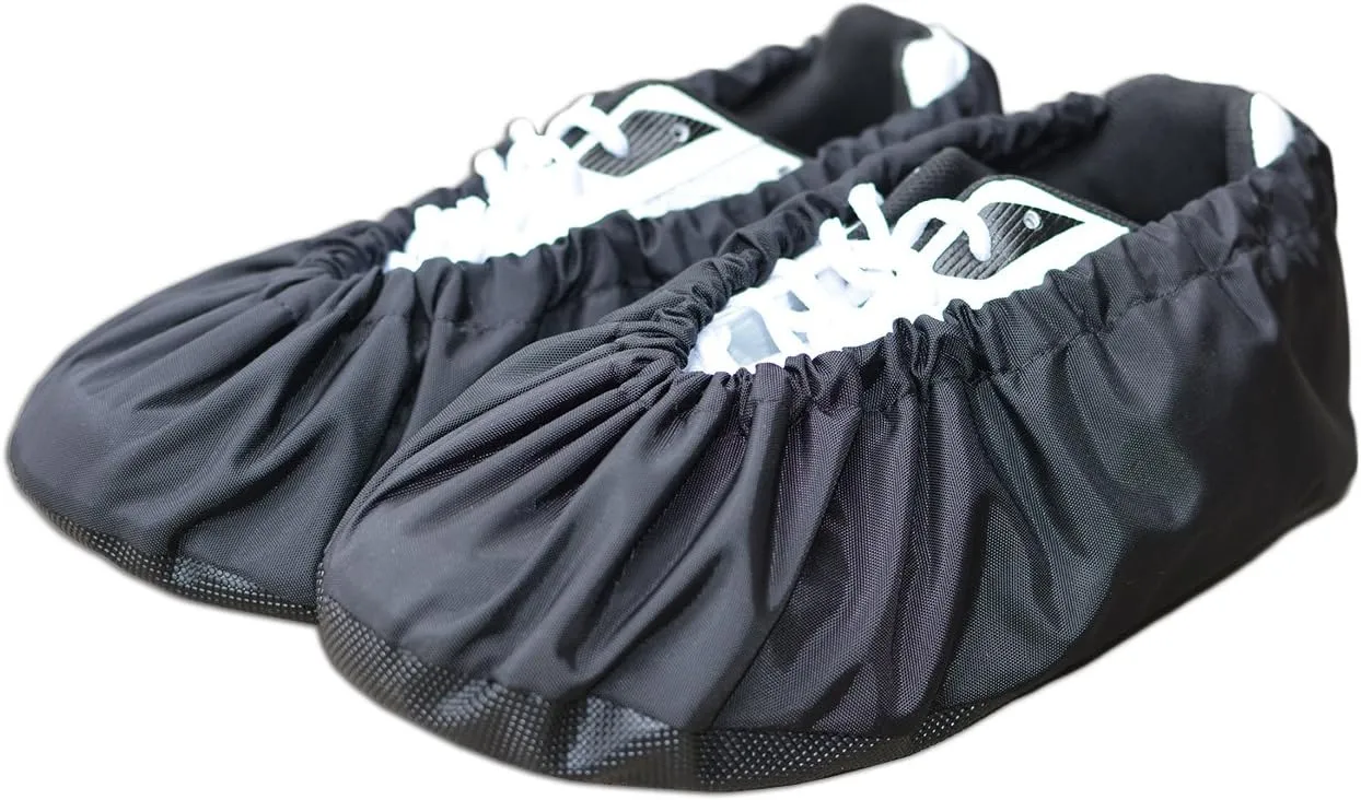 Premium Reusable Shoe and Boot Covers for Contractors - 1 Pair, Non-Slip, Black, X Large