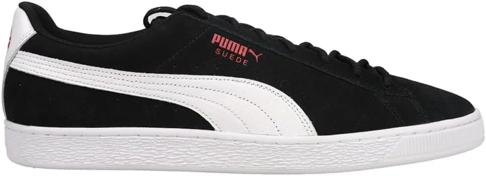 PUMA Mens Suede As Lace Up Sneakers Shoes Casual - Black, Red, White - Size 11.5 M