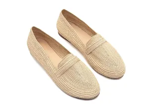 Raffia shoes for women, raffia moccasins, Raffia loafers for women, Moroccan raffia shoes, Oxfords raffia shoes