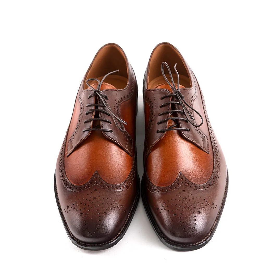Randall Tone on Tone Brogues in Chestnut