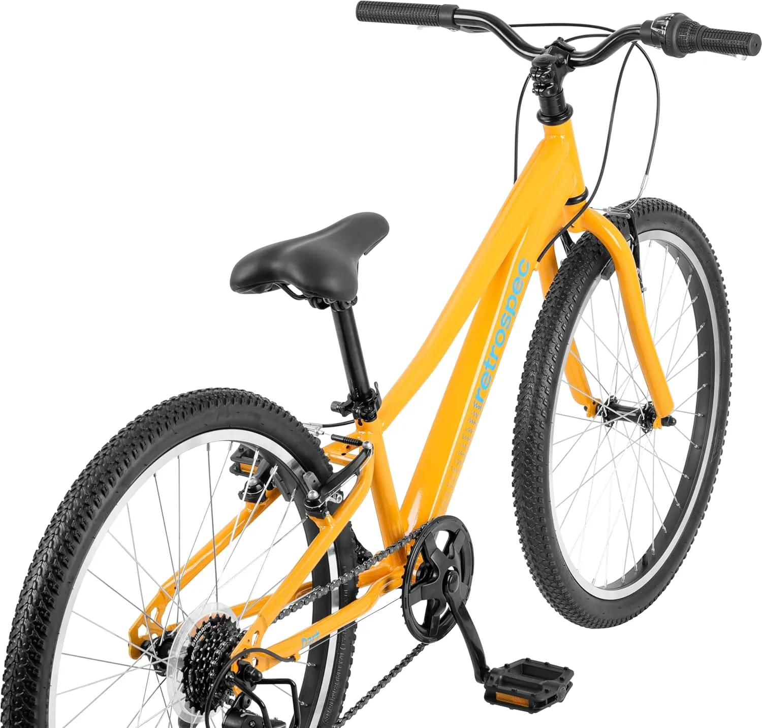 Retrospec Dart 20 & 24 Inch Hybrid Kids Bike - 7 Speed for Ages 6-11 Boys and Girls Youth Bicycle with 29" All Season Tires and Shock-Absorbing Suspension