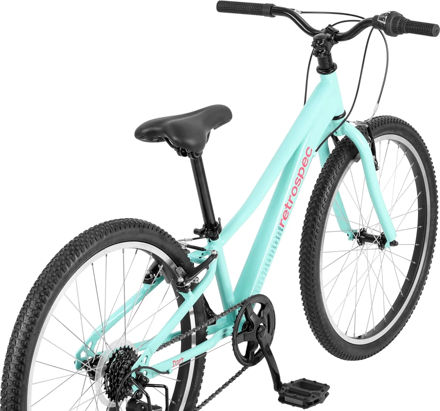 Retrospec Dart 20 & 24 Inch Hybrid Kids Bike - 7 Speed for Ages 6-11 Boys and Girls Youth Bicycle with 29" All Season Tires and Shock-Absorbing Suspension