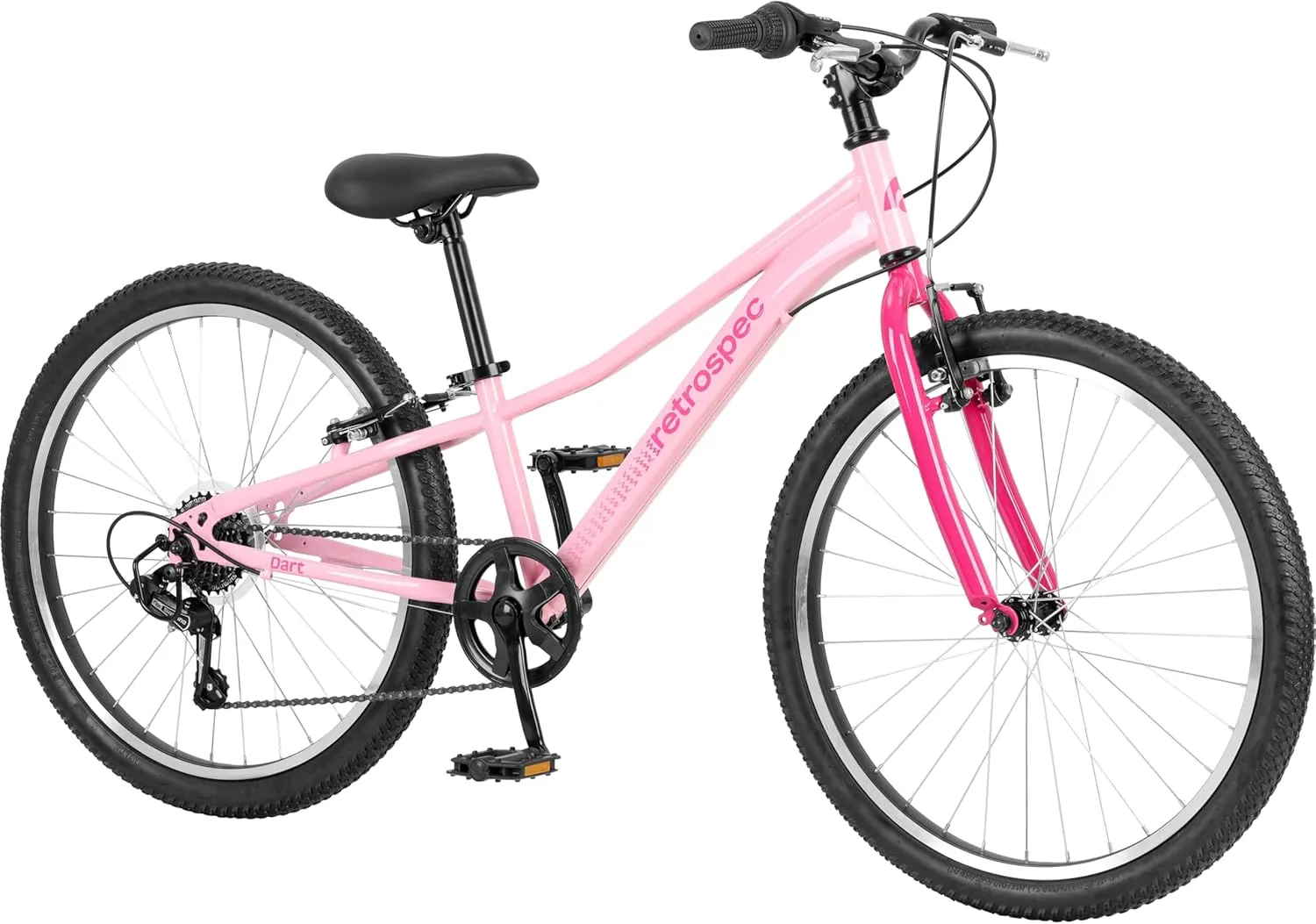 Retrospec Dart 20 & 24 Inch Hybrid Kids Bike - 7 Speed for Ages 6-11 Boys and Girls Youth Bicycle with 29" All Season Tires and Shock-Absorbing Suspension