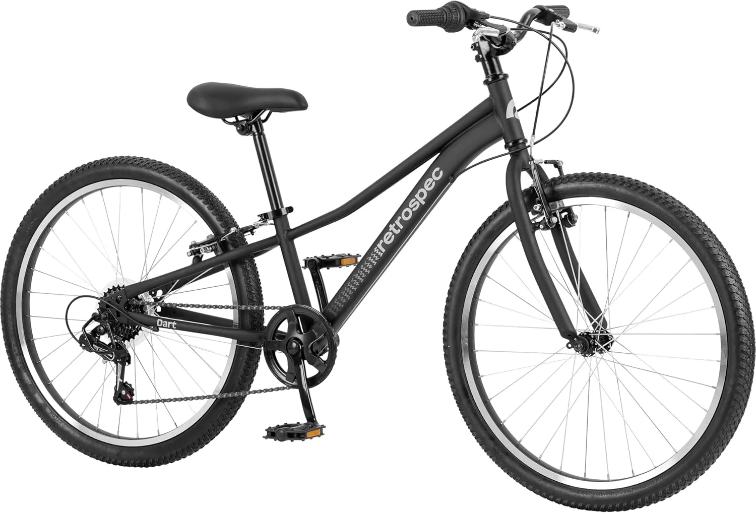 Retrospec Dart 20 & 24 Inch Hybrid Kids Bike - 7 Speed for Ages 6-11 Boys and Girls Youth Bicycle with 29" All Season Tires and Shock-Absorbing Suspension