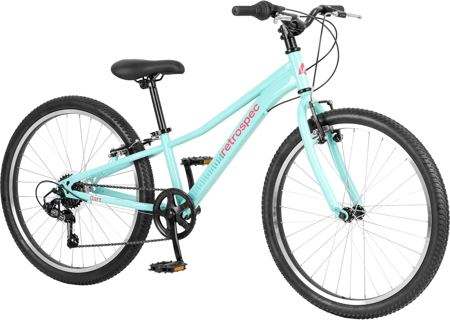 Retrospec Dart 20 & 24 Inch Hybrid Kids Bike - 7 Speed for Ages 6-11 Boys and Girls Youth Bicycle with 29" All Season Tires and Shock-Absorbing Suspension