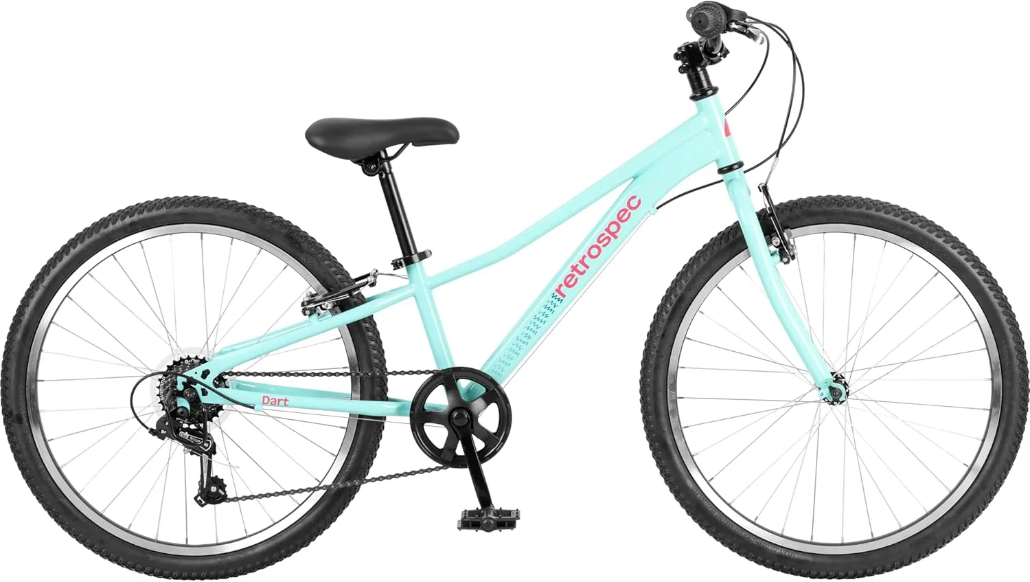 Retrospec Dart 20 & 24 Inch Hybrid Kids Bike - 7 Speed for Ages 6-11 Boys and Girls Youth Bicycle with 29" All Season Tires and Shock-Absorbing Suspension