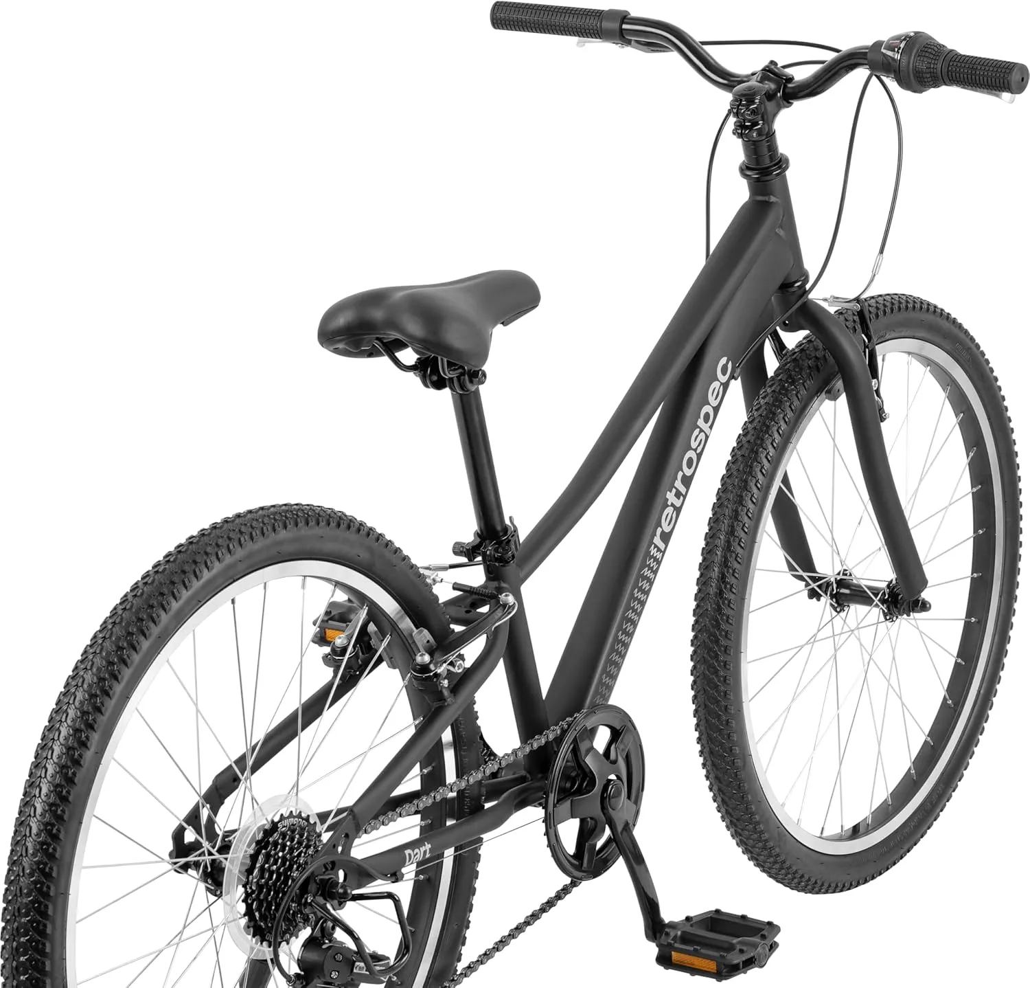 Retrospec Dart 20 & 24 Inch Hybrid Kids Bike - 7 Speed for Ages 6-11 Boys and Girls Youth Bicycle with 29" All Season Tires and Shock-Absorbing Suspension