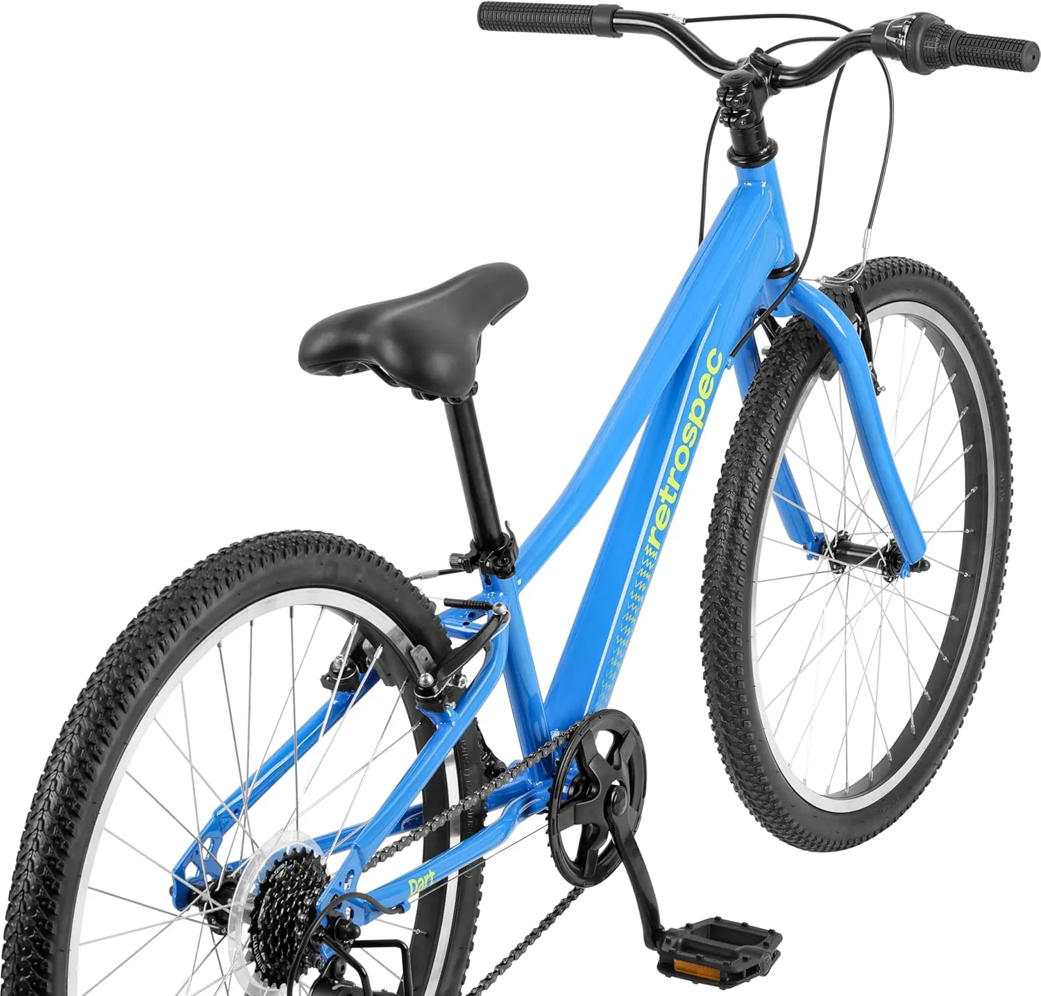 Retrospec Dart 20 & 24 Inch Hybrid Kids Bike - 7 Speed for Ages 6-11 Boys and Girls Youth Bicycle with 29" All Season Tires and Shock-Absorbing Suspension